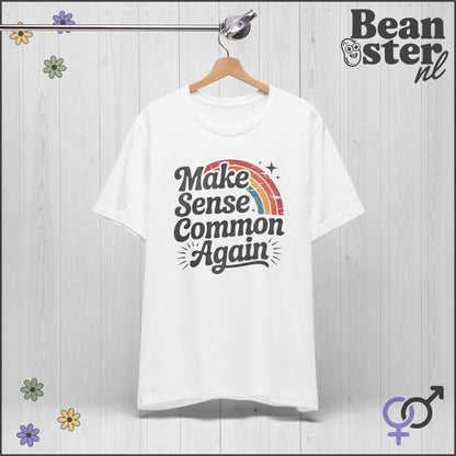 Make Sense Common Again- Retro Rainbow T-Shirt 🌈