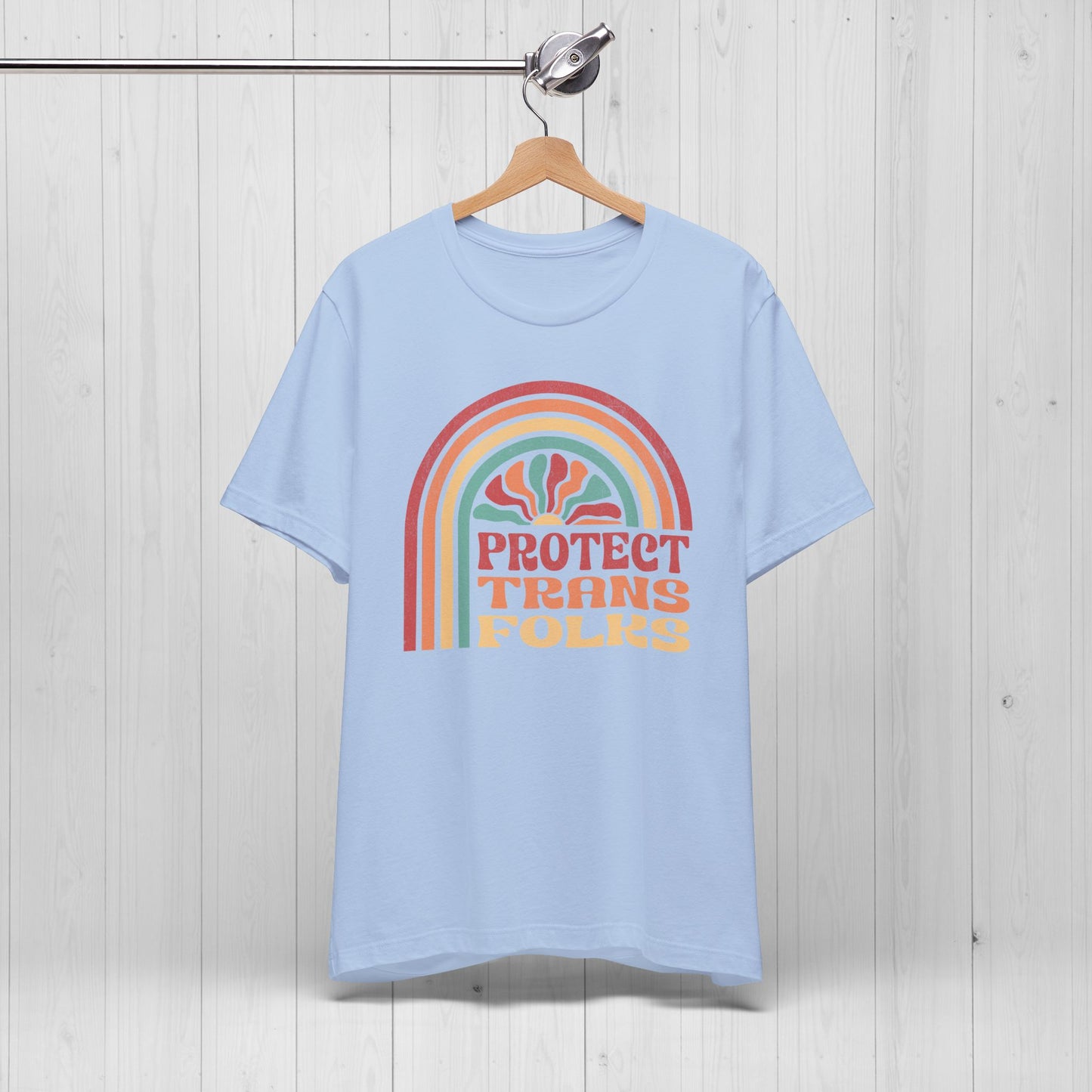 Protect Trans Folks Retro Tee | 80s Pride Shirt