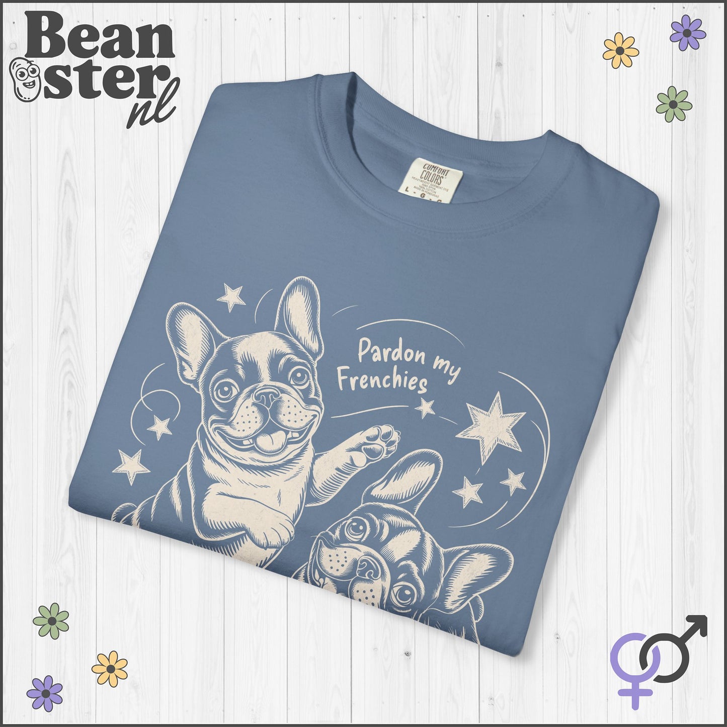 Pardon My Frenchies T-Shirt – Cute Bulldog Graphic Tee