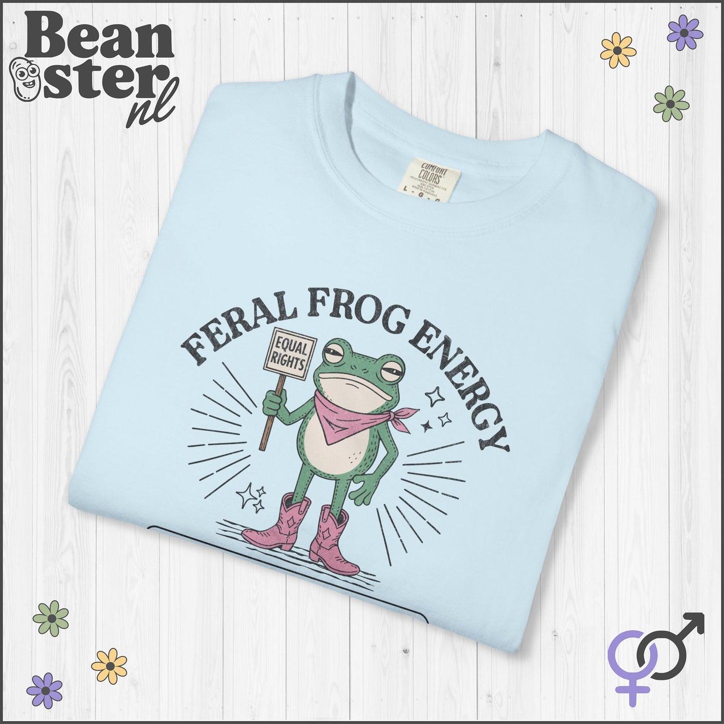 Feral Frog Protest T-Shirt – Funny Feminist Activism Tee
