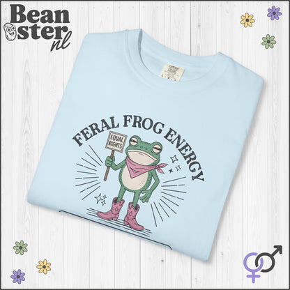 Feral Frog Protest T-Shirt – Funny Feminist Activism Tee