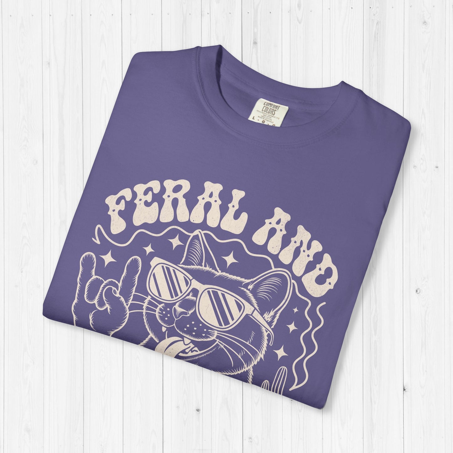 Feral and Spayed Cat Tee – Funny Vintage Feminist Shirt