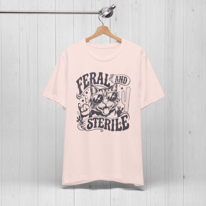 Feral and Sterile Rocker Cat Shirt – Funny Vintage Tee