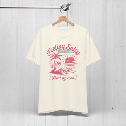 Feeling Salty Shirt Vintage Beach Tshirt 90s y2k Summer Shirts Beach Trip T-Shirt Summer Vacation Gift For Girls Trip Pink Retro Tee Cruise