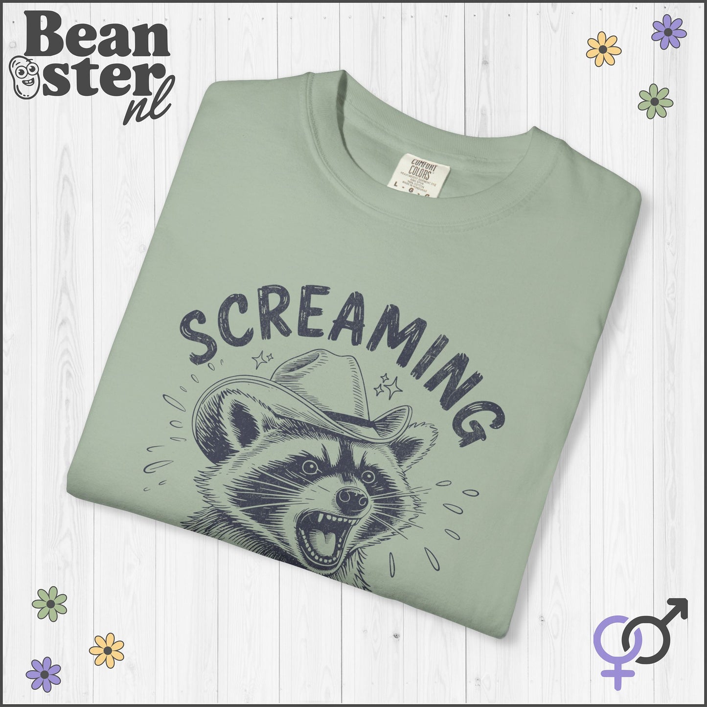 Quirky Raccoon Tee – Screaming Counts As Therapy