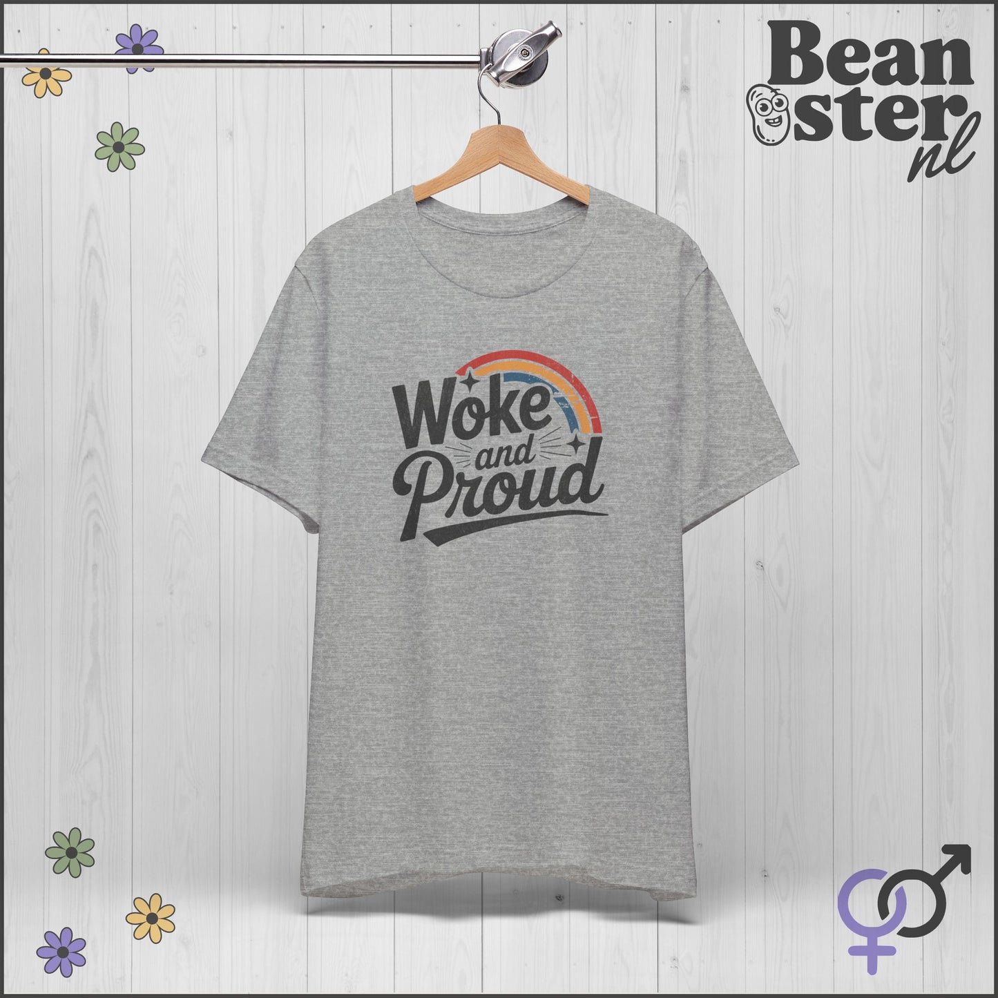 Woke And Proud Shirt | Retro Rainbow