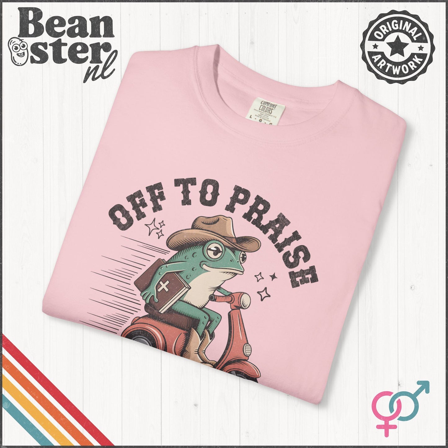 Off To Praise The Lord Frog T-Shirt – Funny Christian Gift