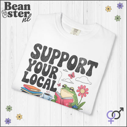 Support Your Local Library Frog Shirt