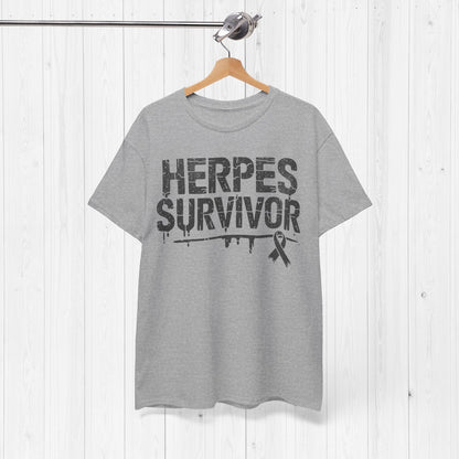 “Herpes Survivor” Funny STD T-Shirt