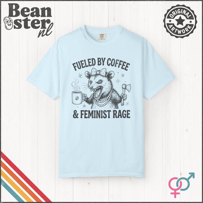 Fueled by Coffee & Feminist Rage Possum T-Shirt