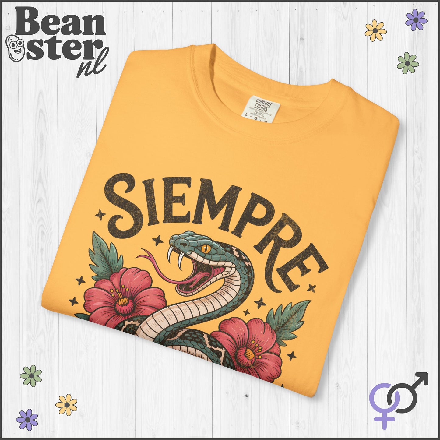 Siempre Antifascista Floral Snake Shirt – Protest Tee