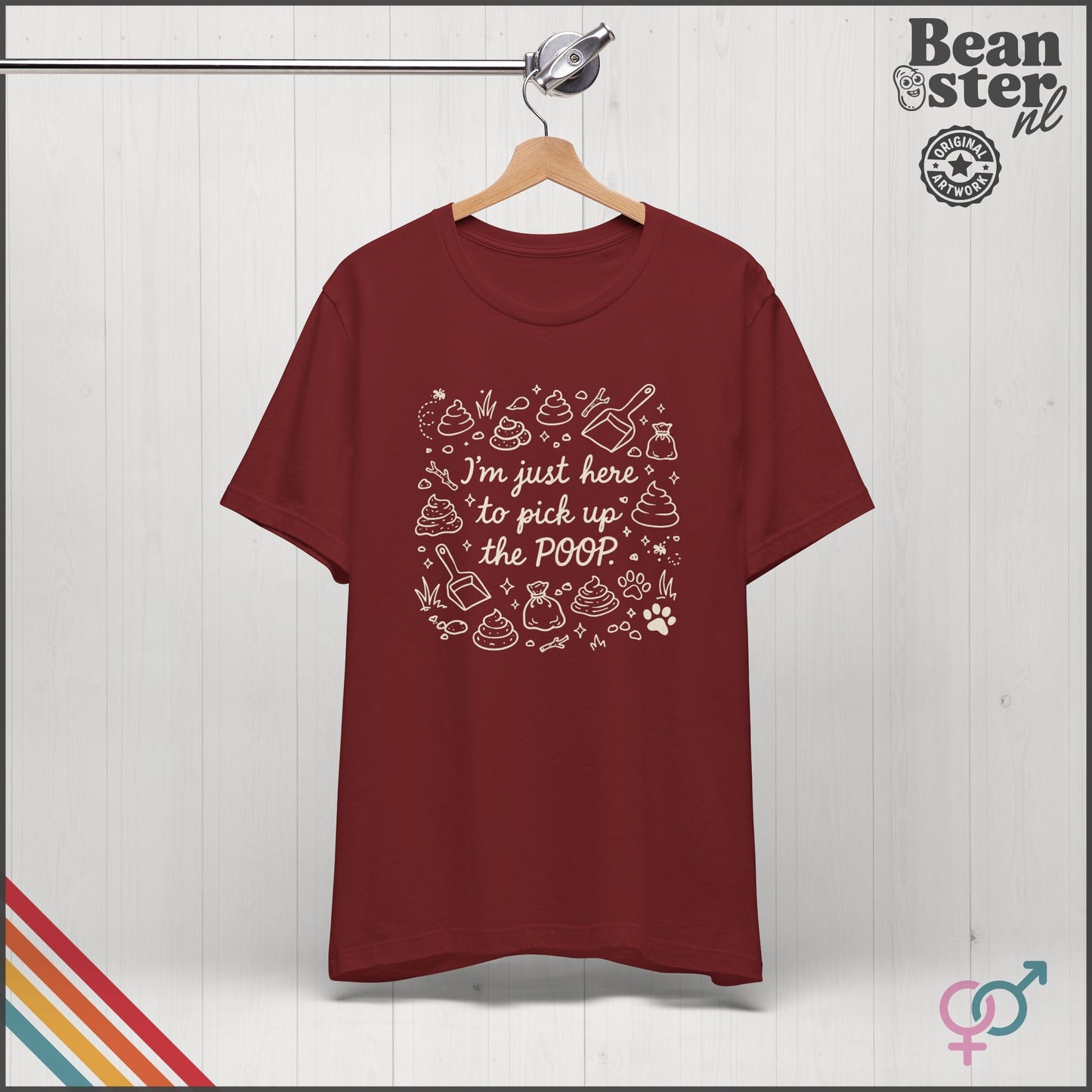 Just Here To Pick Up The Poop Shirt | Funny Dog Owner Tshirt, Vintage Graphic Tee