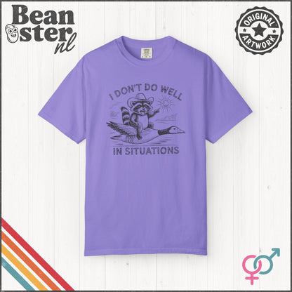 Silly Raccoon & Goose Shirt – Funny Anxiety Meme Tee