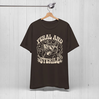 Feral and Sterile Rocker Cat Shirt – Funny Vintage Tee
