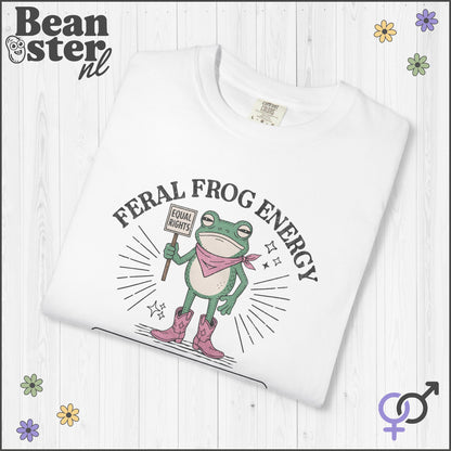 Feral Frog Protest T-Shirt – Funny Feminist Activism Tee