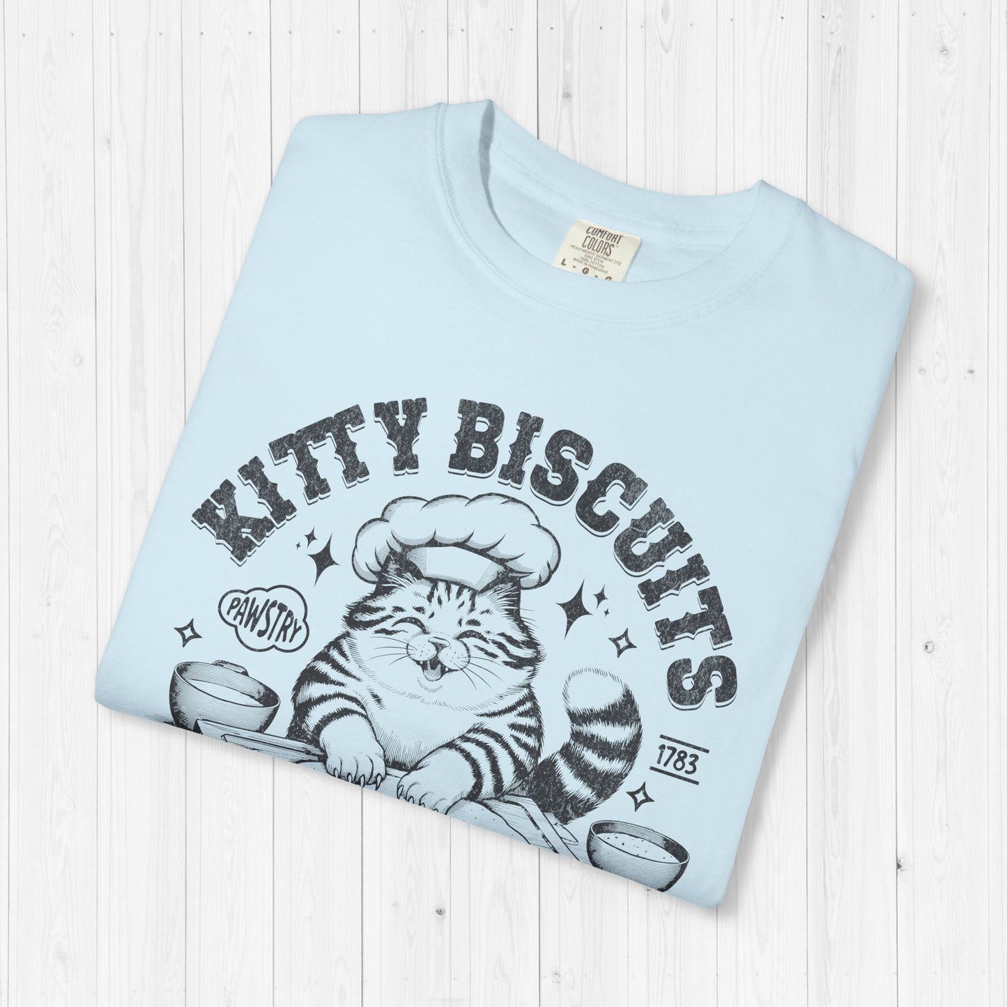 Kitty Biscuits Shirt – Cute Cat Baking Bread Tee for Cat Lovers