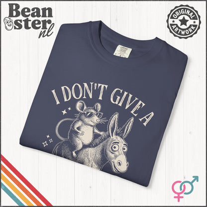 I don't give a rat's ass - Donkey Rat Shirt – Snarky Saying Tee