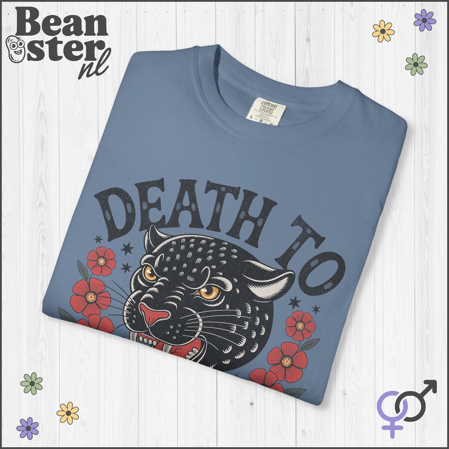 Death To Tyrants Shirt – Retro Black Panther Flower Tee