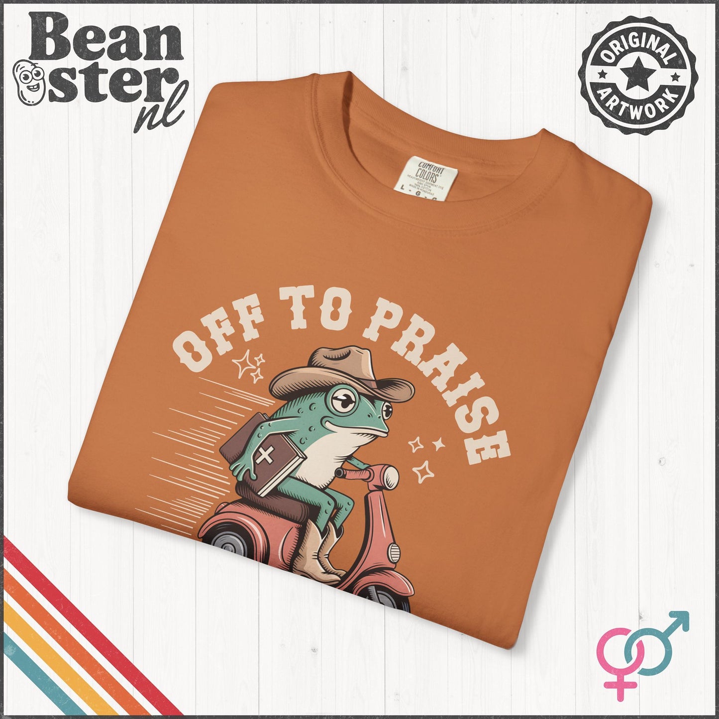 Off To Praise The Lord Frog T-Shirt – Funny Christian Gift