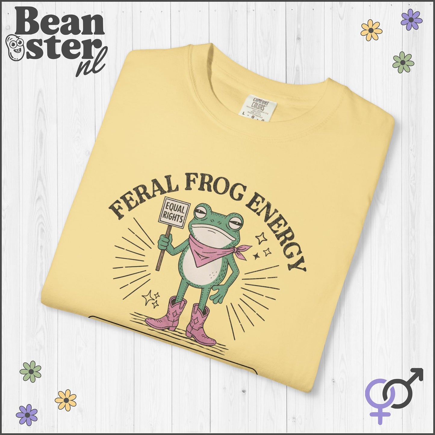 Feral Frog Protest T-Shirt – Funny Feminist Activism Tee