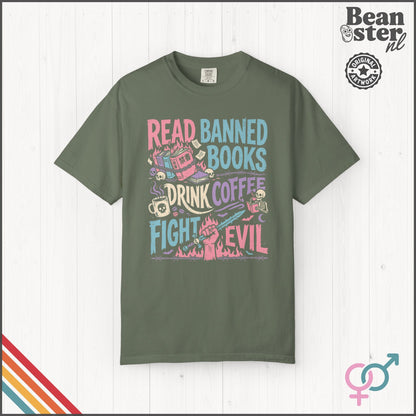 Read Banned Books Coffee Activist T-Shirt