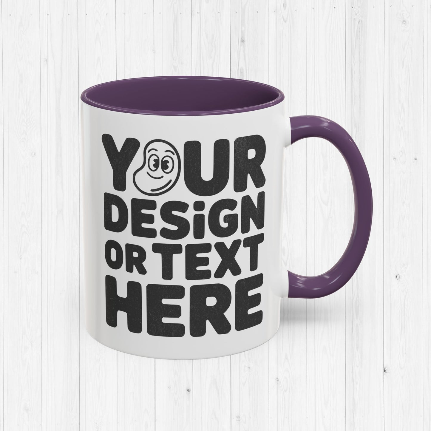 Personalized Accent Coffee Mug, Custom Mug Gift - Unique Coffee Cup.