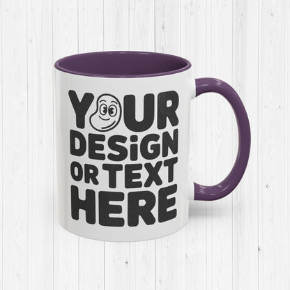 Personalized Accent Coffee Mug, Custom Mug Gift - Unique Coffee Cup.