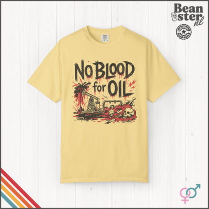 No Blood For Oil Anti-War Protest Graphic T-Shirt
