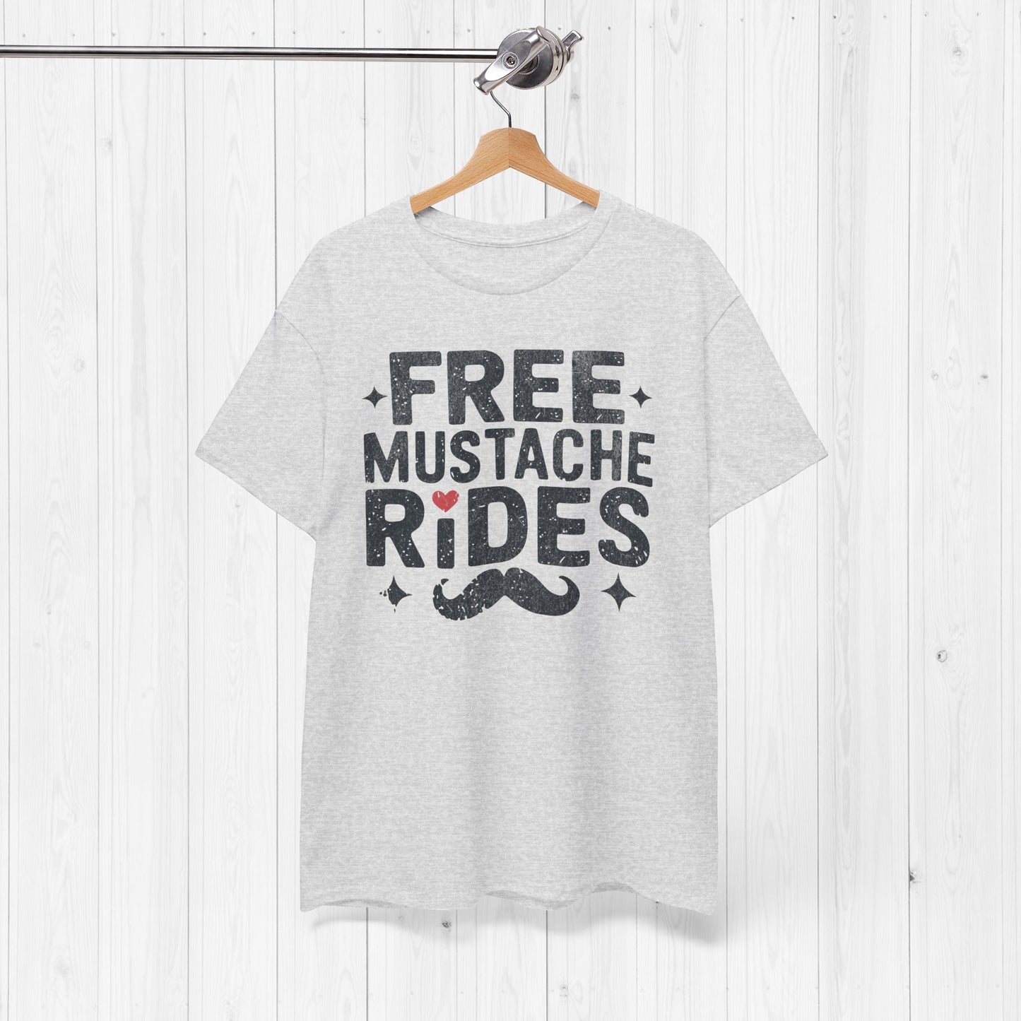 Free Mustache Rides Shirt – Funny Hipster Tee
