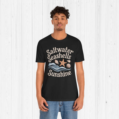 Saltwater Seashells Sunshine Tee – Vintage Beach Vibes