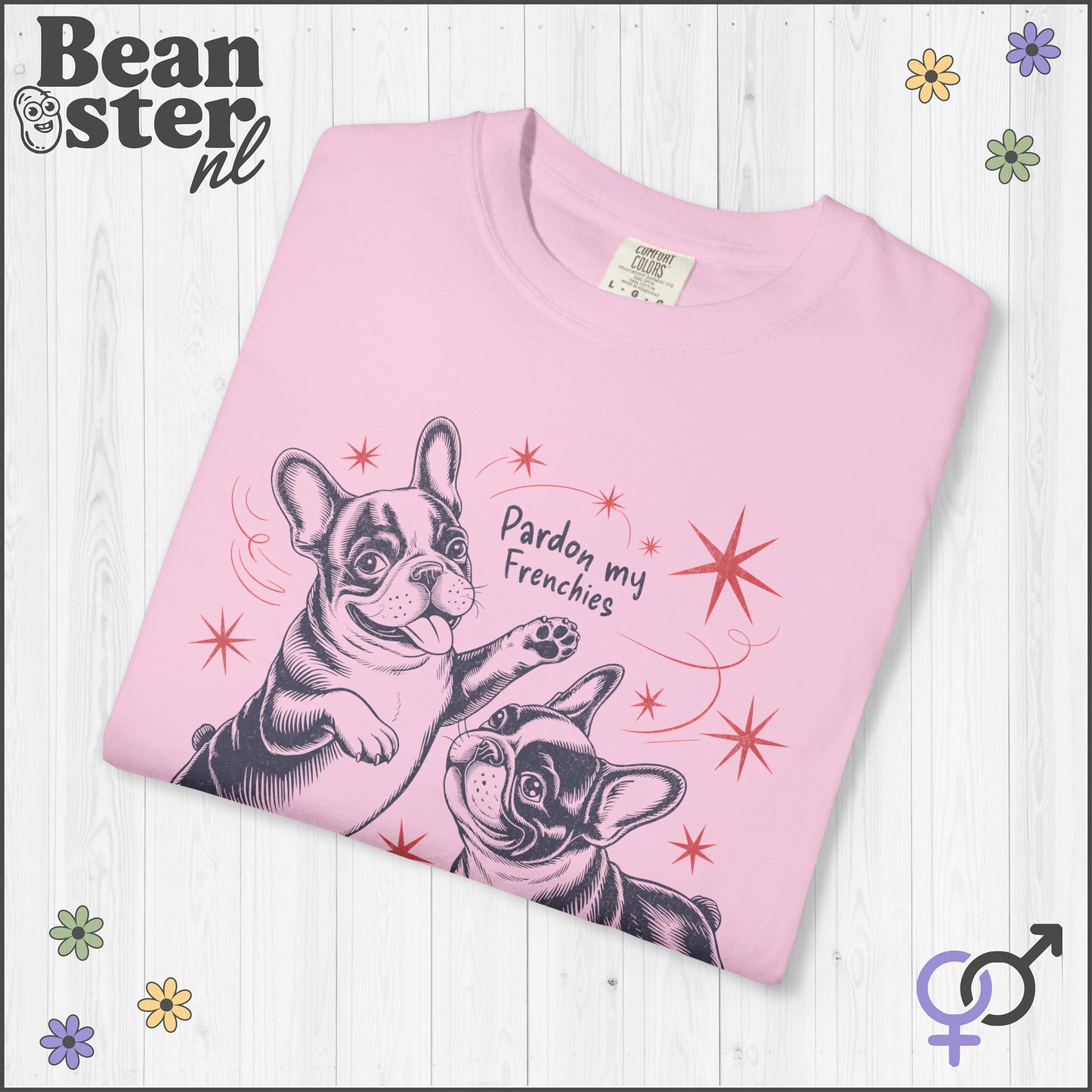 Pardon My Frenchies T-Shirt – Cute Bulldog Graphic Tee