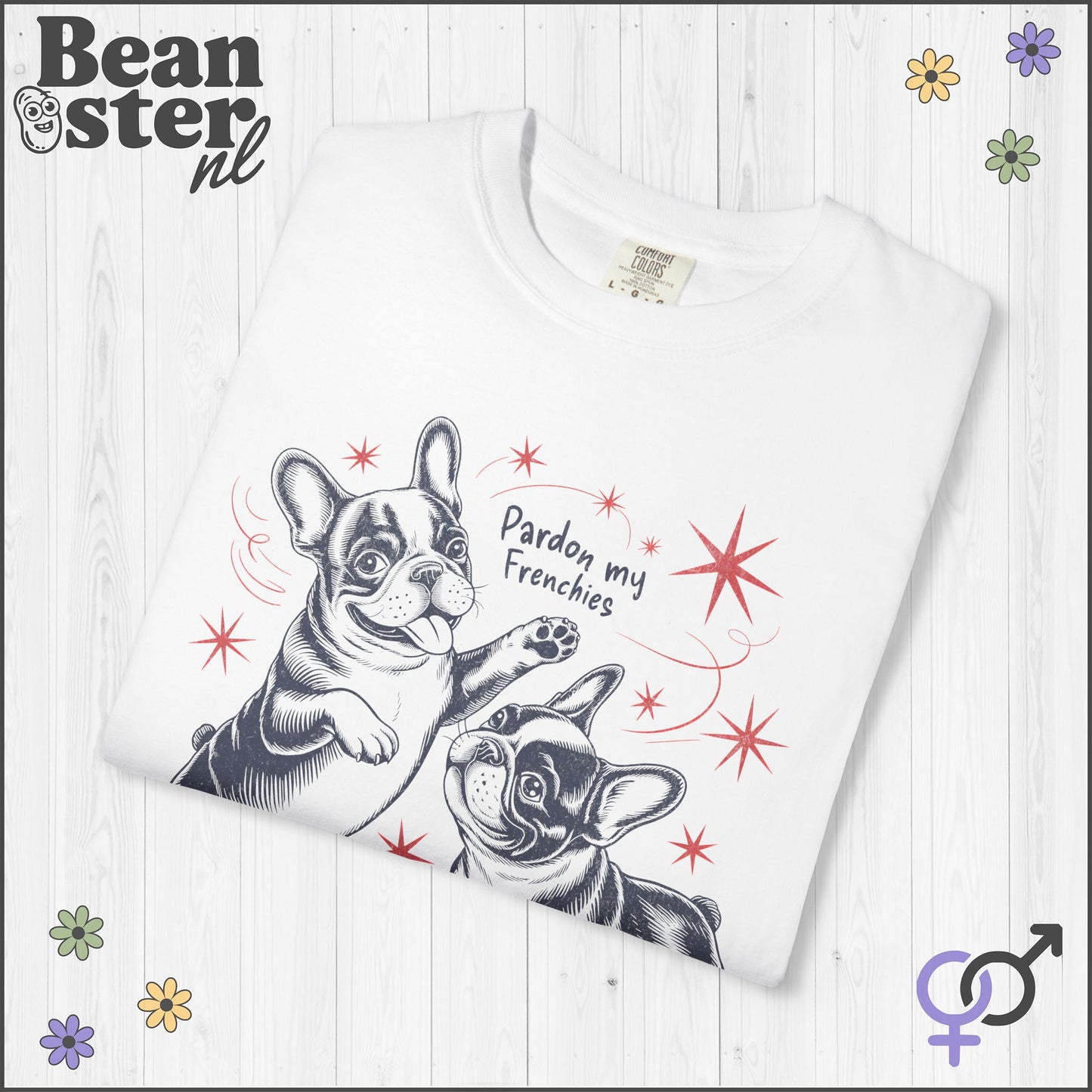 Pardon My Frenchies T-Shirt – Cute Bulldog Graphic Tee