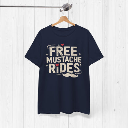 Free Mustache Rides Shirt – Funny Hipster Tee