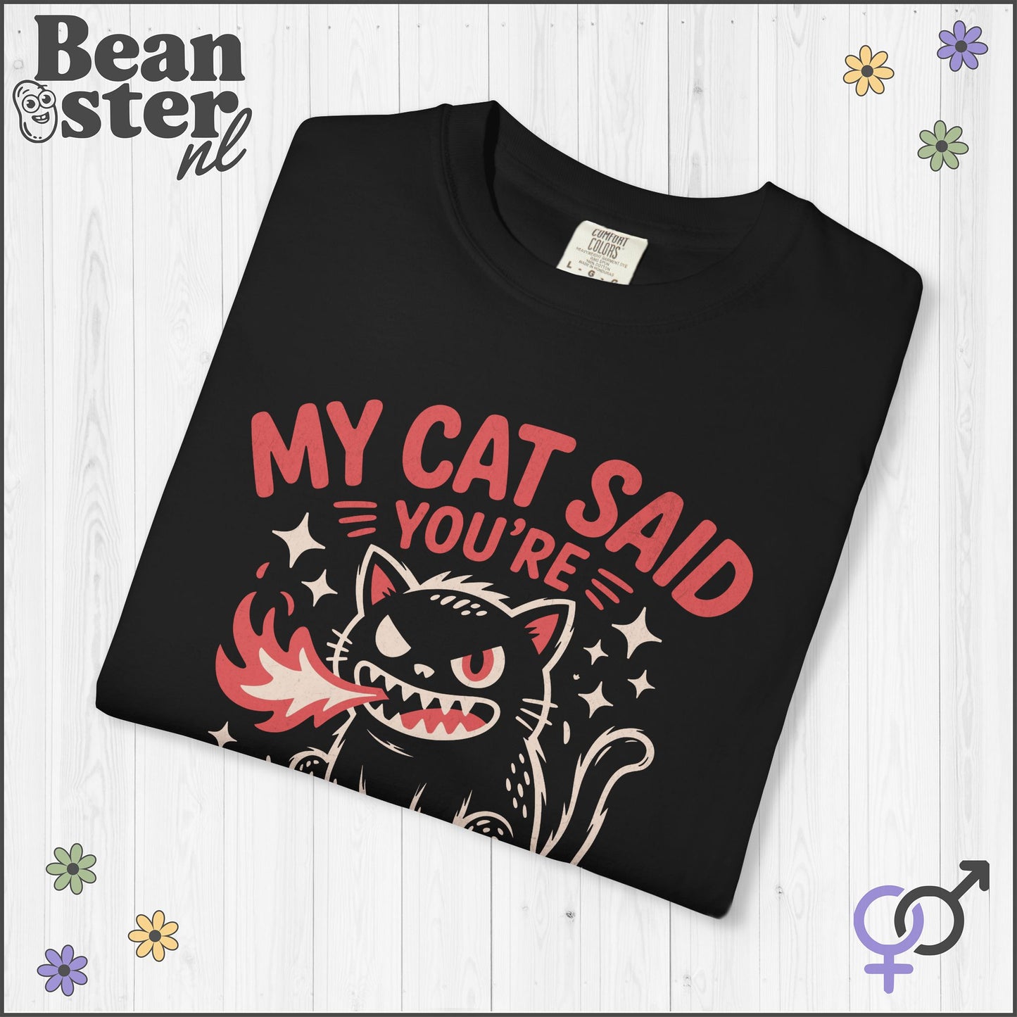 Kawaii Cat Graphic Tee – My Cat Said You’re a Bitch