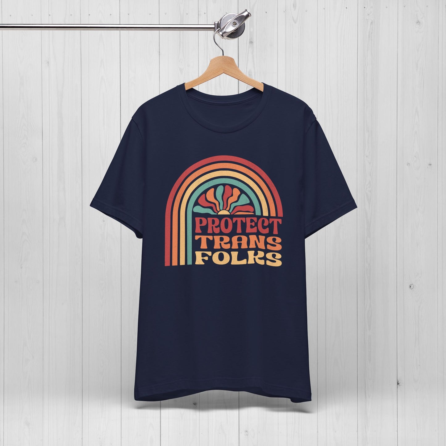 Protect Trans Folks Retro Tee | 80s Pride Shirt