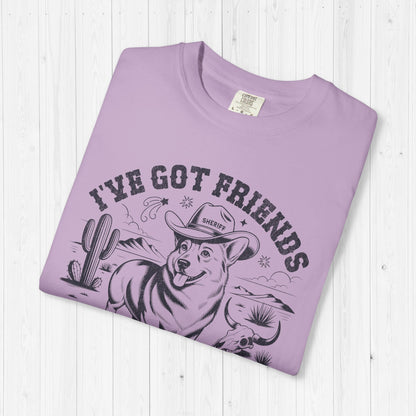 Vintage Western Corgi Shirt – Customizable ‘Friends in Low Places’ Tee
