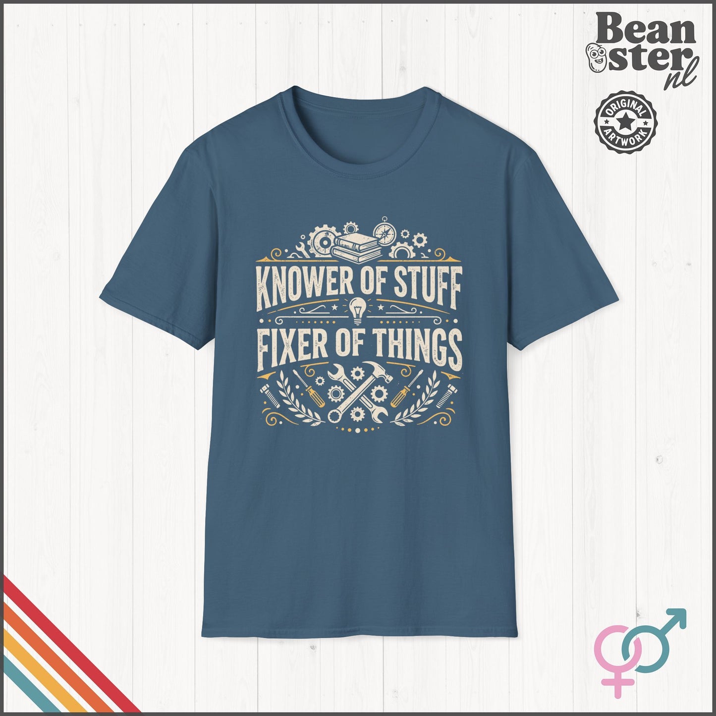 Knower of Stuff Fixer of Things Funny Dad T-Shirt