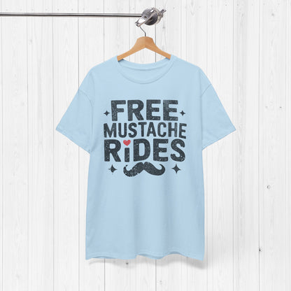 Free Mustache Rides Shirt – Funny Hipster Tee