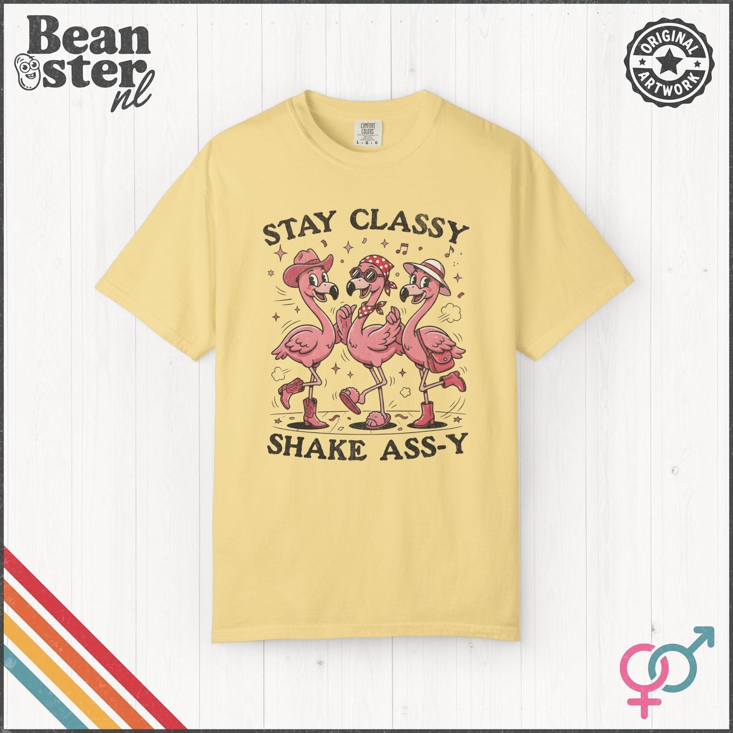 Stay Classy Shake Assy Funny Graphic T-Shirt Tee