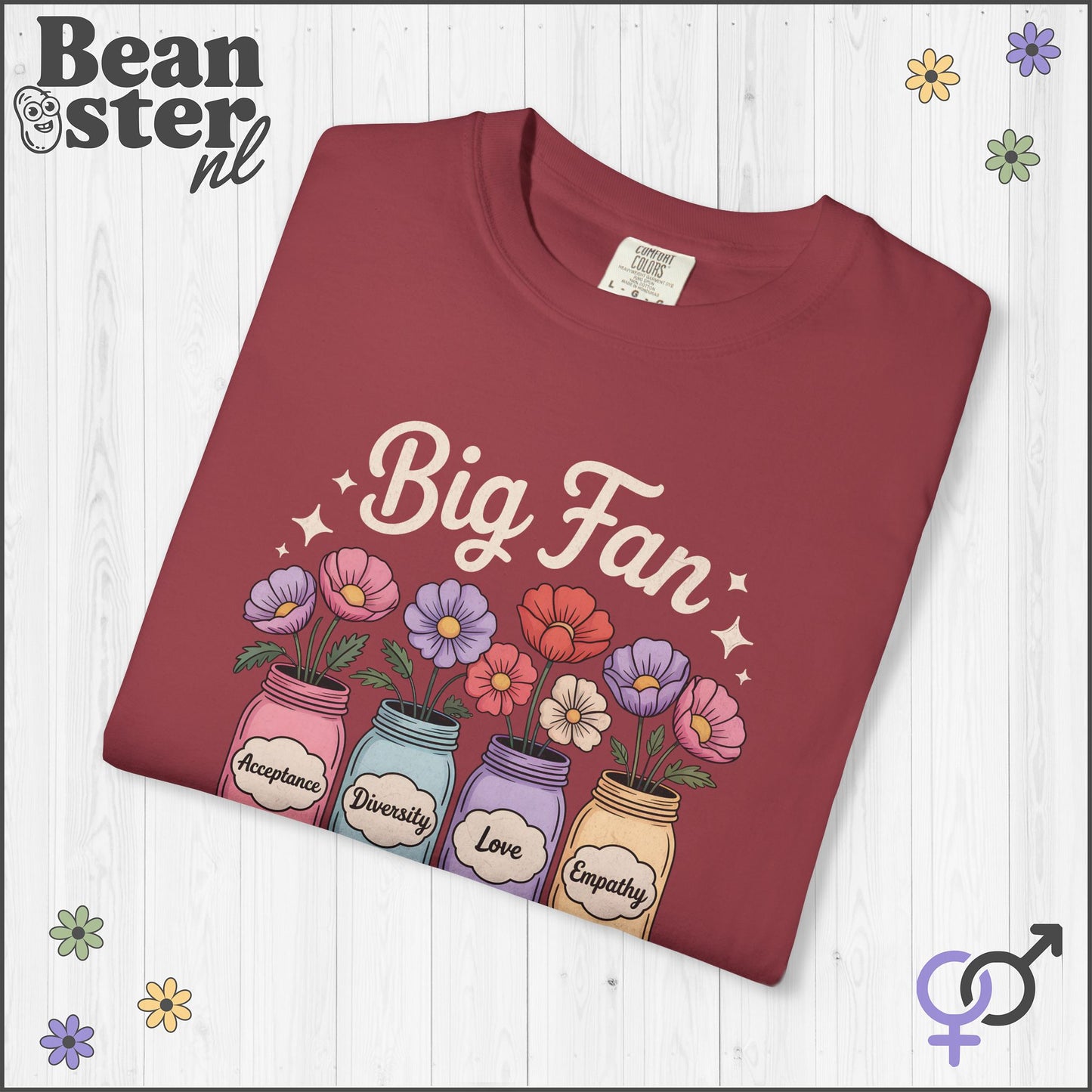Cute Jar Graphic Tee – Human Rights Flower Slogan Shirt