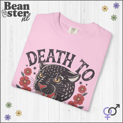 Death To Tyrants Shirt – Retro Black Panther Flower Tee
