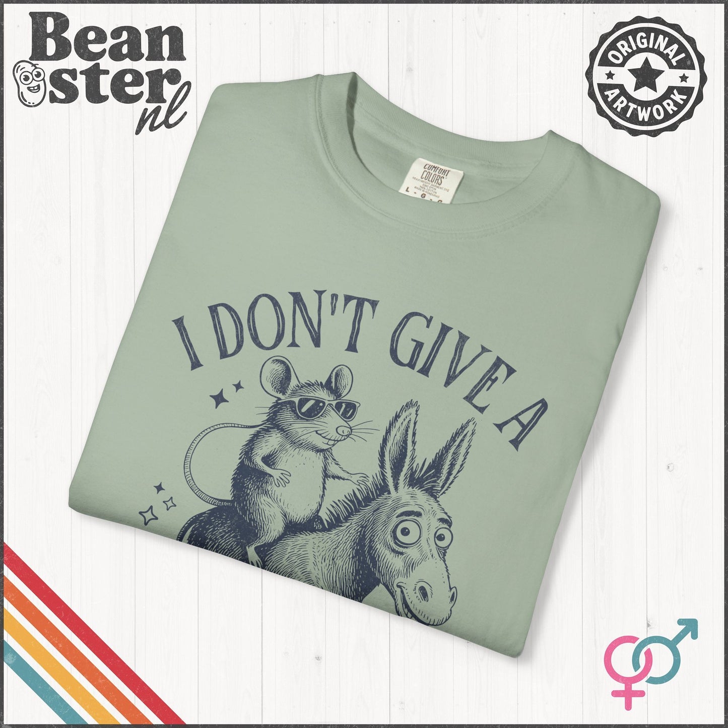 I don't give a rat's ass - Donkey Rat Shirt – Snarky Saying Tee