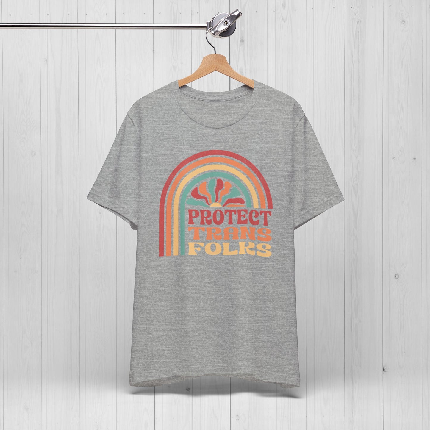 Protect Trans Folks Retro Tee | 80s Pride Shirt