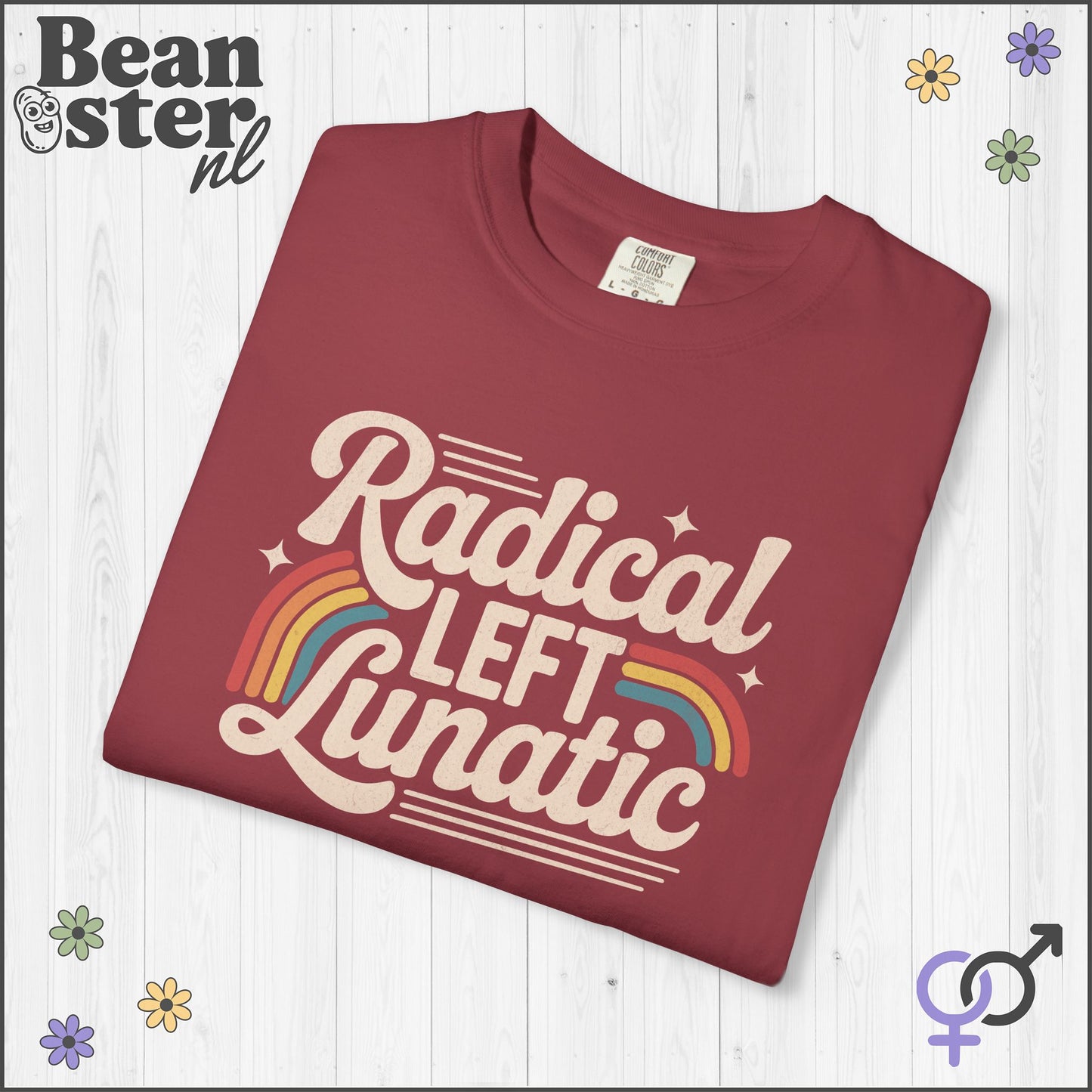 Radical Left Lunatic Retro Rainbow Shirt