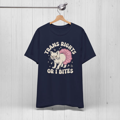 Trans Rights or I Bites Shirt – Sassy Cat Pride Tee
