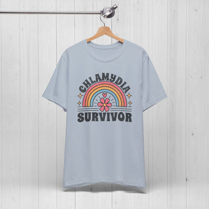 Chlamydia Survivor Shirt 🌈 Funny Rainbow Flower Tee
