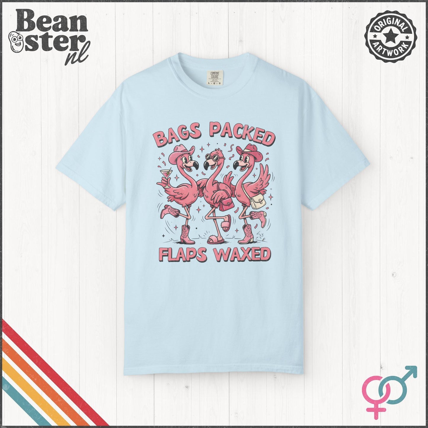Funny Bags Packed Flaps Waxed Graphic T-Shirt