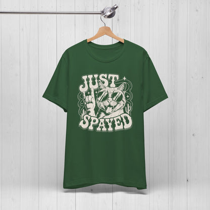 Just Spayed Cat Shirt – Funny Vintage Surgery Tee