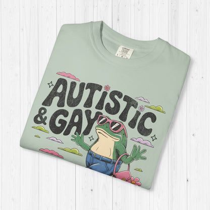 Funny Autistic and Gay Frog T-Shirt | Autism Meme Tee