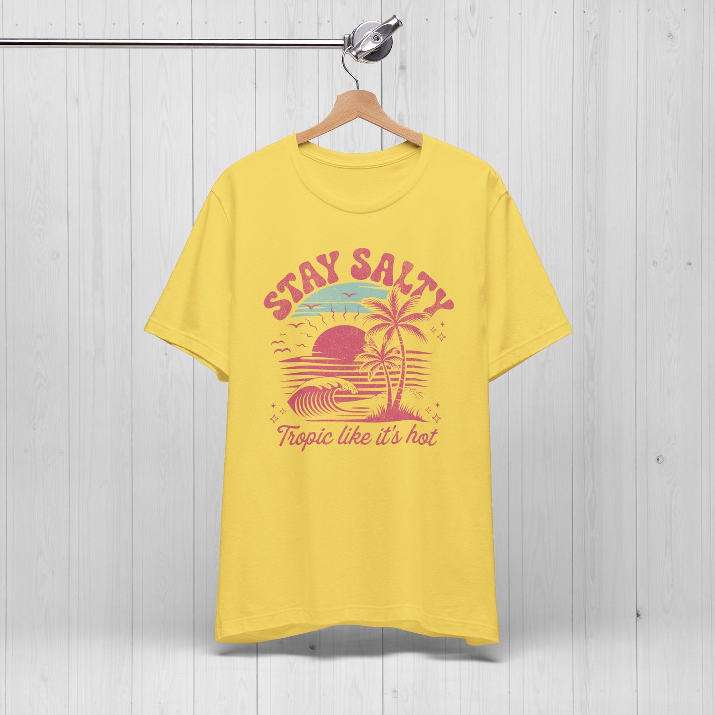 Stay Salty Vintage Pink Tee – Retro Summer Vibes Shirt